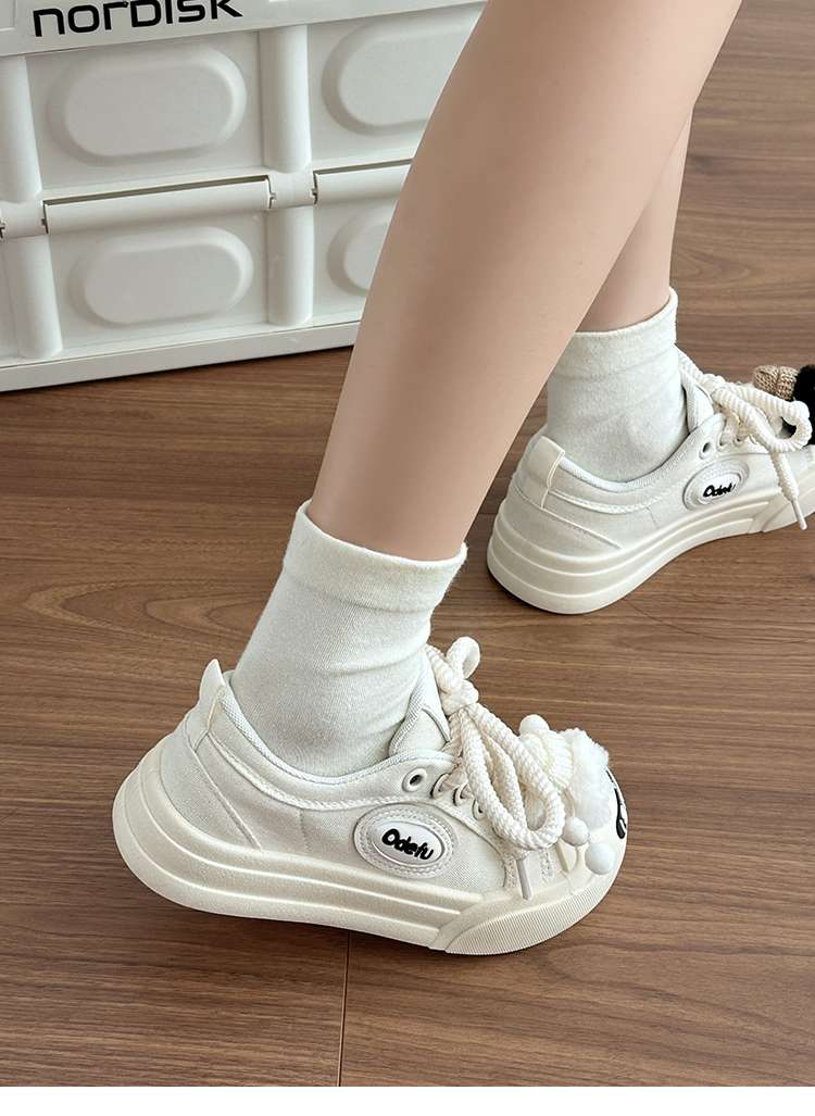 もこもこキャラクター厚底スニーカー
