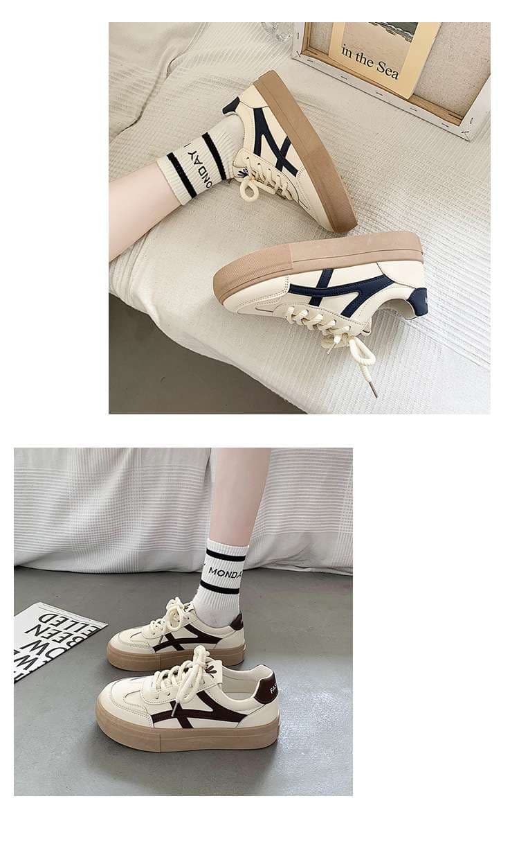 厚底スニーカー 厚底サイドラインスニーカー