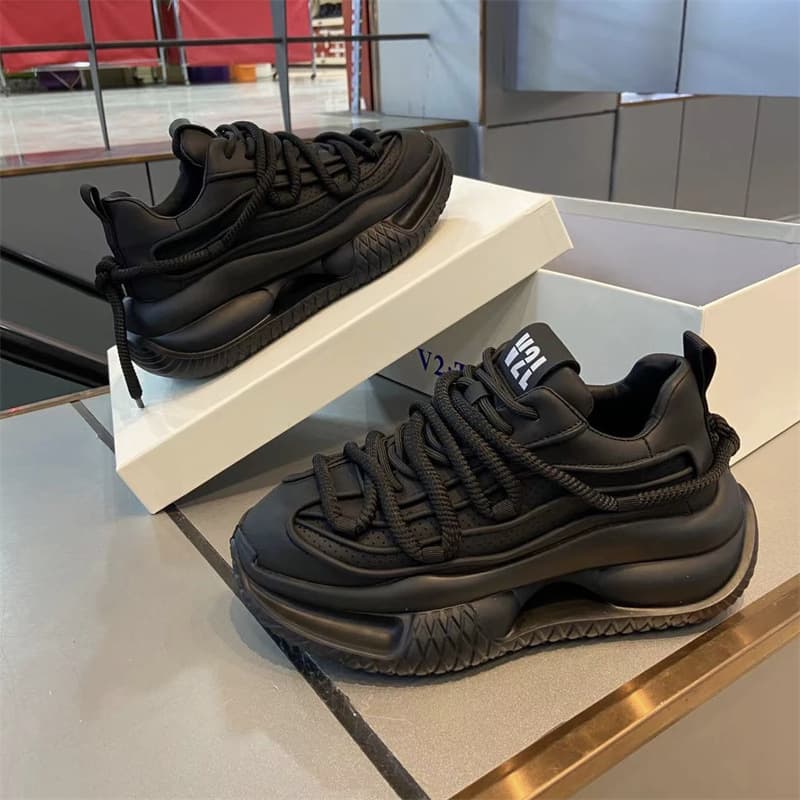 厚底スニーカー ラウンドフォルムソールスニーカー